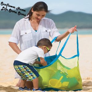 Storage Bags Children Sand Away Protable Mesh Bag Kids Toys Swimming Large Beach Eco Women Cosmetic Makeup