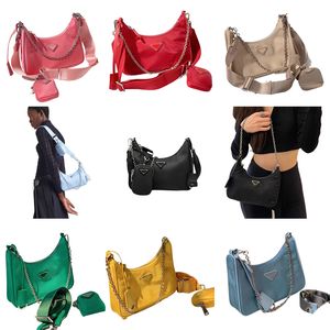 Luxury Designer Bags Nylon Womens Shoulder Bag with triangle Cross Body Chain Bag Fashion Classic Letter 5A Top Class Girls' Handbag