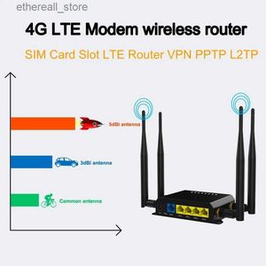 Routers WE826-T2 3G4G router VPN GSM Openwrt LTE wireless WiFi 3G 4G router with SIM card slot 300Mbps router detachable antenna Q231114