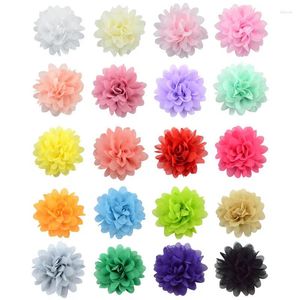 Haarschmuck 200 teile/los 10 cm Infant Baby Mädchen Stirnband Blumen Flauschige Chiffon Blume Für DIY Handwerk Schuhe Kleidung Tasche Dekorationen