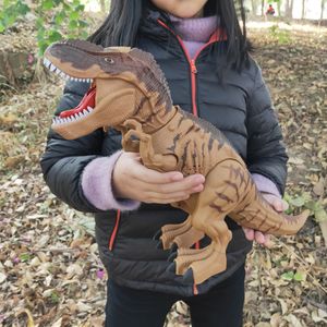 エレクトリック/RC動物子供おもちゃ驚異的なスプレーエレクトリックウォーキング恐竜おもちゃティラノサウルスレックスレイレイエッグライトロールサウンドキッズボーイバースデープレゼント230414