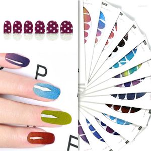 Confezioni regalo Adesivi 3D Nail Art Cursori appiccicosi Colorati fiori blu Transfer Decal Foil Paper Ornament Decoration