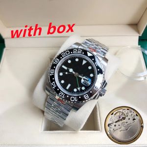 men 41mm automatic mechanical watches full stainless steel Gliding clasp Swim wristwatches sapphire super luminous with box