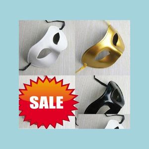 Party Masks Fashion Men Women Venetian Mask Mardi Gras Prom Masquerade Christmas Day Half Face 4Colors Drop Delivery Home Garden Fes Dhcxz