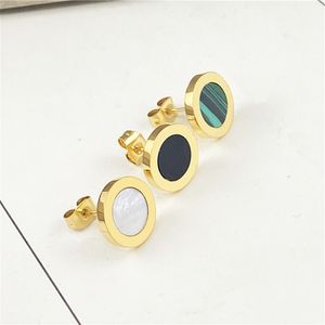 orecchini a bottone a 3 colori cerchio cerchio orecchino di design argento a cerchio stud alfabeto designer studs gioielli per orecchie placcato oro 18k squisiti orecchini a bottone con alfabeto set regalo 1