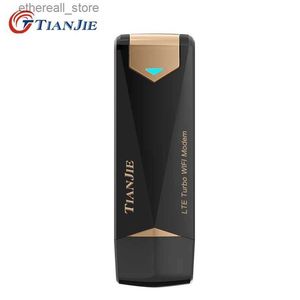 Маршрутизаторы TIANJIE 4G WiFi Router Dongle Беспроводной модем Stick Открытый автомобиль Мобильная широкополосная SIM-карта USB-адаптер с 2 внешними антеннами Q231114