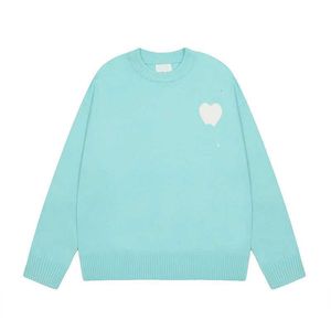 Tasarımcılar amisweater fransa paris moda kapüşonlu kazak mıyım ben de coeur bir kalp desen yuvarlak boyun jumper çift kazakları zvhc