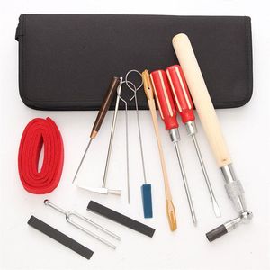 Freeshipping 13st/Set Piano Tuning Maintenance Tools Kit med Case for Piano Musical Instruments Parts Accessories Aoavh