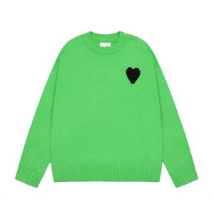 Moda amis weater paris erkek kadın tasarımcı örgü gömlekler yüksek cadde baskılı bir kalp desen yuvarlak boyun örgü erkekler kadınlar ben ben kazak amis 187
