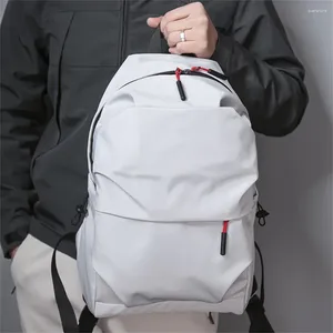 Mochila multifuncional computador impermeável homens luxo estudantes sacos de escola casual plissado mochilas 15.6 polegadas portátil saco pacote