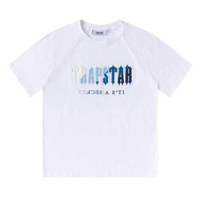 Herr Trapstar T -shirt Set Letter Tracksuit Kort ärm Plush Shorts Avancerad Design 318ESS