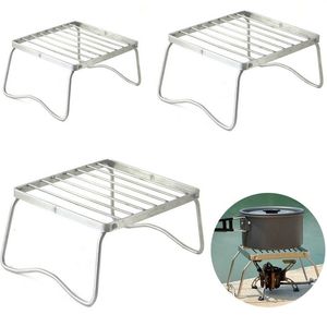 Accessori per utensili per barbecue Mini griglia tascabile Barbecue pieghevole portatile in acciaio inossidabile per uso domestico in campeggio 230414