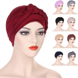 Indian Braids Muslim Women Hijab Chemo Caps Turban Bonnet Hair Loss Hat Cover Head Wrap Islamic Arab Headscarf Femme Cancer Caps