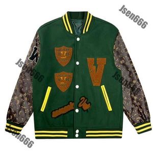 Varsity Mens Veste Designer Varsity Louiseity Baseball Manteau Mode Femmes Letterman Broderd Lettre Veste Simple Boutonnage Tops Couples Vêtements 830E