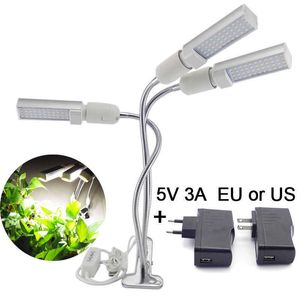 Grow Işıkları Güneşli 5V USB Zamanlama 44 LED Bitki Büyüyen Işık Tam Spektrum Ampul Fito Lambası Büyüyen Kit Büyümesi Tohum Çiçeği Growbox Çadır P230413