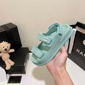 2023 Summer Luxury designer Women's Shoes Flat Sandals channel Thick-soled Casual Open Toe Fashion Women brand Shoe Beach Sandals Comfort Paris