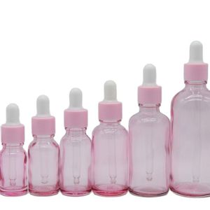 Gotes de gotas de gotas de vidro anel em pó anel branco essência Bottle odle garrafa cosmética Viagem fina portátil 5ml 10ml 20ml 30ml 50ml 100ml Caixa de embalagem