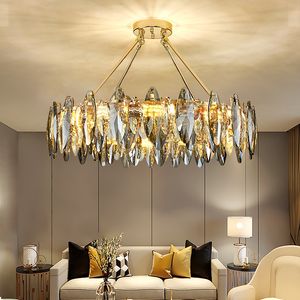 Led Postmodern New Fashion Chandelier Gold Pendant Light Luxury Chandelier Dimmable Living Room Bedroom Decoration Lustre