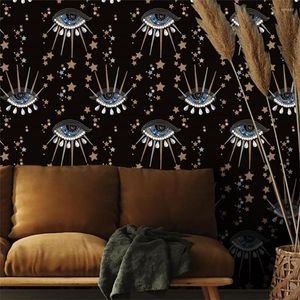 壁紙神秘的なアイスターの壁紙スピリチュアルな家具ステッカーバニティベッドルームバスルームの家の装飾のための魅力的なコンタクトペーパー