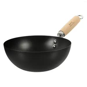 Pannor Small Wok Kitchen Supply Cookware Accessories Unted Pan Iron smides japanska