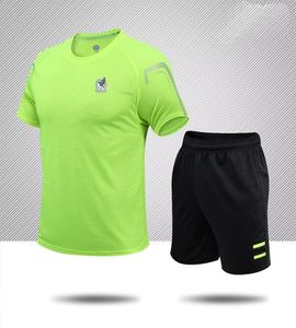 Chándales de México para hombre, ropa de verano de manga corta, ropa deportiva de ocio, camisa transpirable de algodón puro para correr