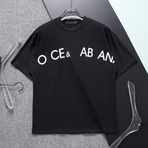 Tasarımcı Tees Mens Tshirts Göğüs Mektubu Baskı Yaz Gevşek Tişörtler Kısa Kollu Giysiler Çiftler Büyük Boy Artı Boyut Tee Siyah