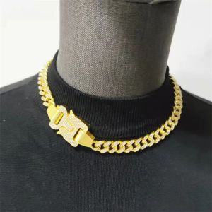 Alyx spänne halsband män kvinnor 1017-alx-9sm l choker kristall halsband guld silver färg rostfritt stål kedja hip hop smycken