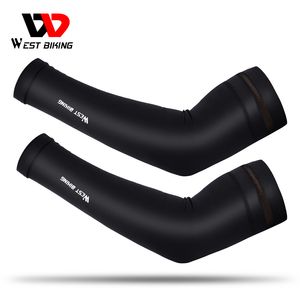 Sports Gloves WEST BIKING Ice Silk Arm Sleeves Cycling Cover Sun UV Protection Outdoor Running Fitness Summer 230413