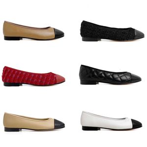 Frauen Kleid Schuhe Designer Ballettschuhe mit Schleife flache faule lässige Loafers Party Lederböden Größe 35-42 mit Box NO489