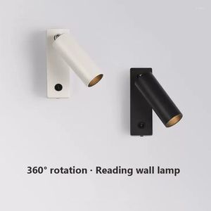 Wall Lamps Modern LED Lamp Reading Sconce Industrial Rotatable Spotlight Study Bedside Bedroom El Backdrop Lightings