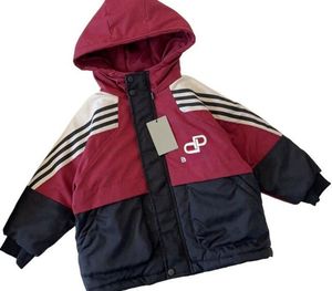 Kinder-Snowwear mit Kapuze, Herren- und Mädchen-Wintermantel, Snowwear, Daunen-Baumwoll-Isolierung für Kinder, Designer-Wintermantel, Parka, Pelzkragen