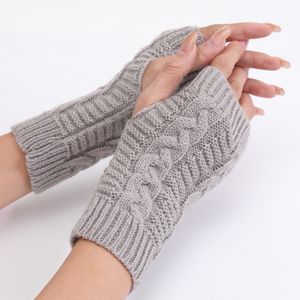 2023 designer Knit Half Fingerless Gloves for Women men write Wrist Cuff Typing outdoor winter handschuhe for youth s Warmers Windproof Cold Weather Mittens