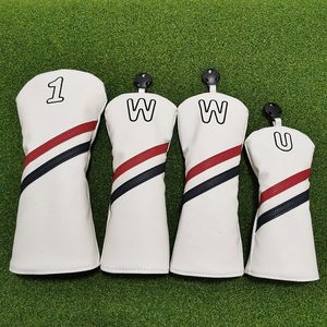 Diğer Golf Ürünleri Moda Kulübü #1 #3 #5 Wood Headcovers Sürücü Fairway Woods Kapak PU Deri Kafa Kapakları Hızlı Teslimat 230413