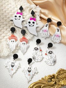 Baumelnde Ohrringe Weihnachten Halloween Ohrstecker Set Frauen Fledermaus Kürbis Lampe Spinnennetz Skelett Geist Kreuz Anhänger Ohrstecker Großhandel