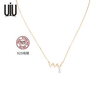 Pendant Necklaces Strands Strings Necklace Women's Versatile Colorless Sterling Premium Sense Spring Collar Chain 925 Silver Ornament