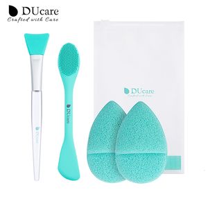 Makeup Tools DUcare 4pcs Silicone Face Mask Brush Beauty Tool Soft Mud Body Lotion And Butter Applicator 230413