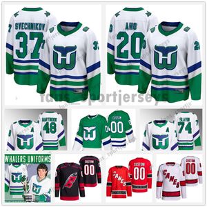 20 Sebastian Aho Kasırgaları Hartford Whalers Hokey Jersey 8 Brent Burns Andrei Svechnikov Teuvo Teravainen Bunting Ron Francis Jarvis Jaccob Slavin Dmitry Orlov