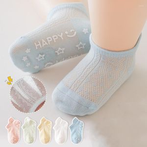 Calzini da uomo 2023 Estate Del Bambino Del Cotone Carino Colore Solido Sottile Maglia Corta Trampolino Antiscivolo Barca Per Bambini