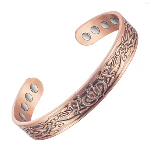 Bangle Wollet 99,9% Pulseira Magnética de Cobre Puro Magnetics com 8 Tamanho Ajustável Pode Ser Usado por Homens e Mulheres