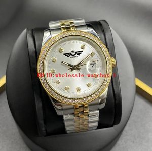 16 Orologi da uomo stile 41mm 36mm 278238 228238 Orologio quadrante argento Movimento meccanico automatico Mens Diamond Bezel Orologi da polso in acciaio inossidabile Two Tone Gold