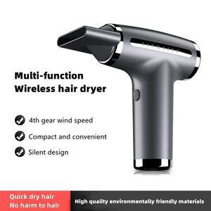 Hair Dryers Wireless Hair Dryer Multifunctional Dust Blower Barbecue Carbon Blowing Small Air Gun Art Joint Examination Portable Hair Dryer 231113