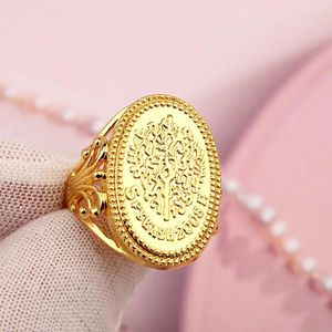 Bröllopsringar muslimska skrifter koppar guld pläterade Mellanöstern ringband för par lyxiga flickor modevaror