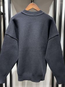 Kadın Sweaters Kadın Üç Boyutlu Desen Sweatshirt 2023 Sonbahar Kış Temel Kadın All-Melch Uzun Kollu O-boyunlu Sıras Çakçısı