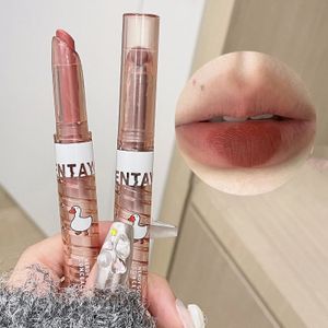 Lippenstift Glättender Lippenstiftstift Nude Red Matte Solid Lipgloss Hochpigmentierter Lip Pen Longwear Lip Tinted Balm Cream Cosmetic 231113