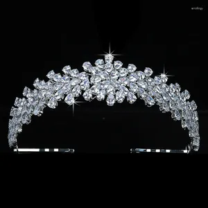 Hair Clips Crown HADIYANA Classical Elegant Simple Wedding Bride Accessories Cubic Princess Zirconia Luxury Jewelry BC5579 Diadema