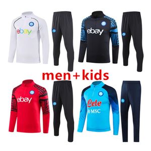 23/24 Napoli soccer jersey trackSuit Zielinski 23 24 AE7 D10S SSC Naples Long sleeve set veste training suit uniform MEN AND KIDS