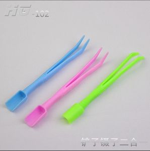 2025 Pipe tools, tweezers, shovels, two in one color micro spoons, small tweezers, hardware and plastic disposable