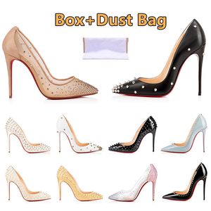 Dress shoes trainer Fashion Comfortable Luxury high heel for girl women party wedding triple black nude yellow pink glitter spikes Pointed Toes Pumps