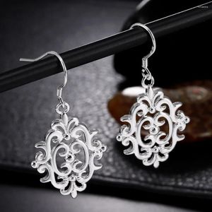 Dangle Earrings 925 Sterling Silver Street Fashion Retro Window Grilles For Women High Quality Jewelry Christmas Gift Wedding