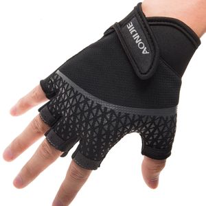 Sports Gloves AONIJIE Unisex Outdoor Cycling Half Equipment Training Fitness Antislip Breathable Finger Wrist Guard 231114